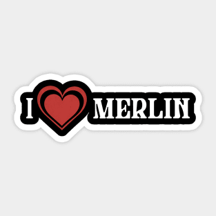 Retro Merlin Name Flowers Proud Classic Styles Sticker